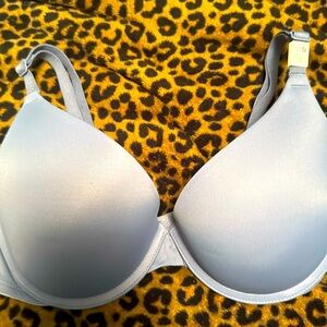 Pink Blue-Grey 34D Push up Bra